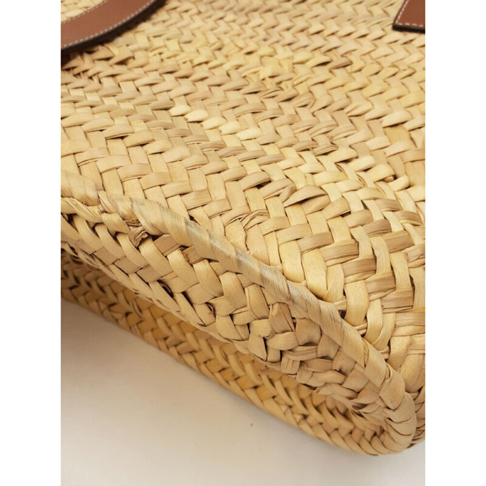 Loewe leather leaf Bag anagram Paula woven Basket calfskin palm Tan Ibiza - Picture 4 of 9